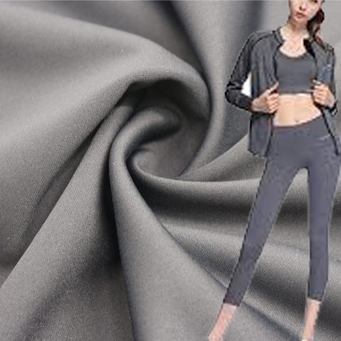 260gsm 73%Polyester 27%Spandex Breathable Wrap 4 Way Stretch Matte Moisture absorbing Quick drying Tricot Fabric for Leggings