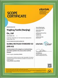 GRS Certificate - Yingfeng Textile (Nanjing) Co.