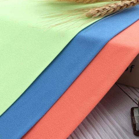 different colors of cotton elastane fabric