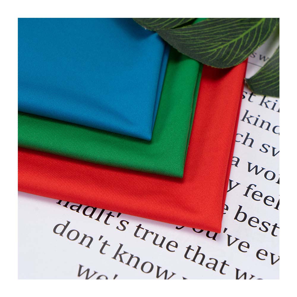 three colors of spandex fabrics