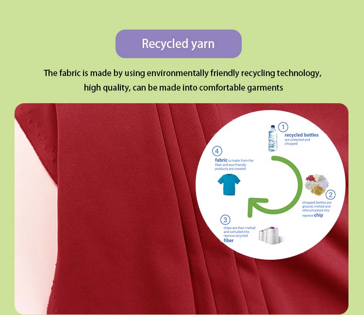 80 polyester 20 spandex with recycled yarn