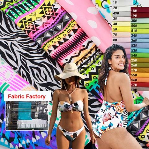 floral printed swimwear fabric