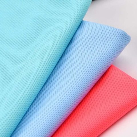 three colors of 100% polyester