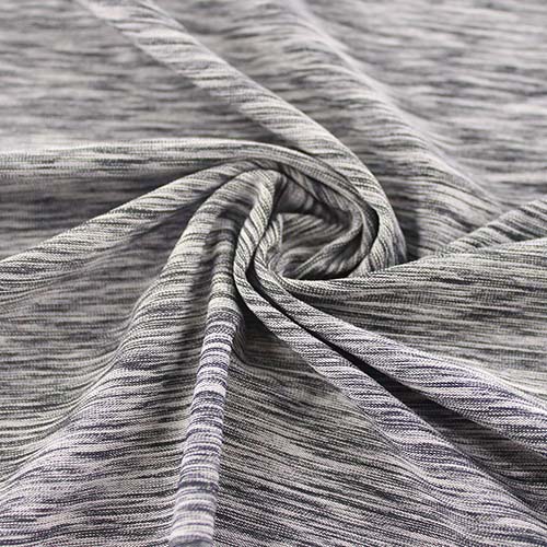 Heather gray jersey fabric