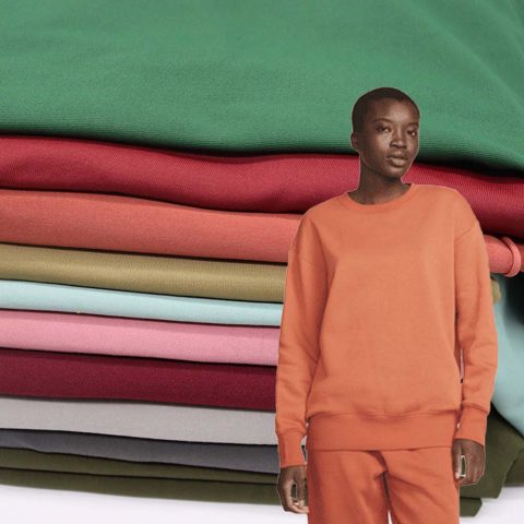 orange fleece fabric for hoddies